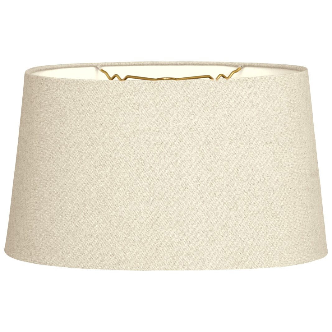 10" Shallow Oval Hardback Linen Beige Lamp Shade V762723
