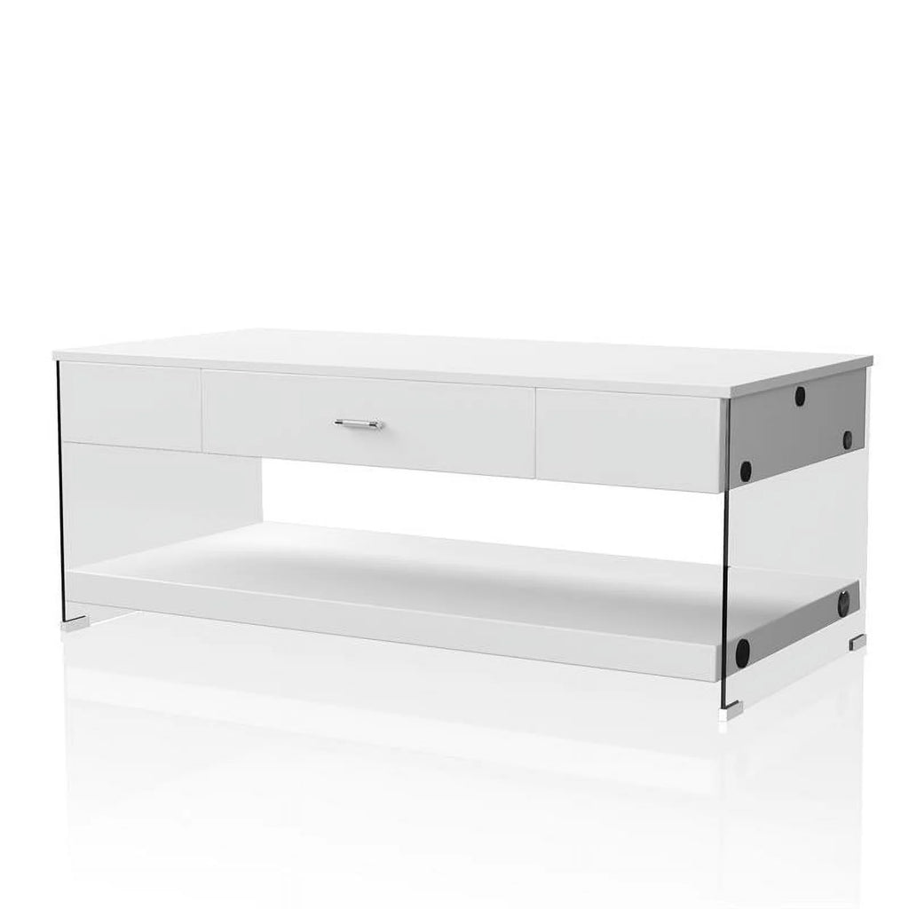 White Wood Storage Coffee Table S43509
