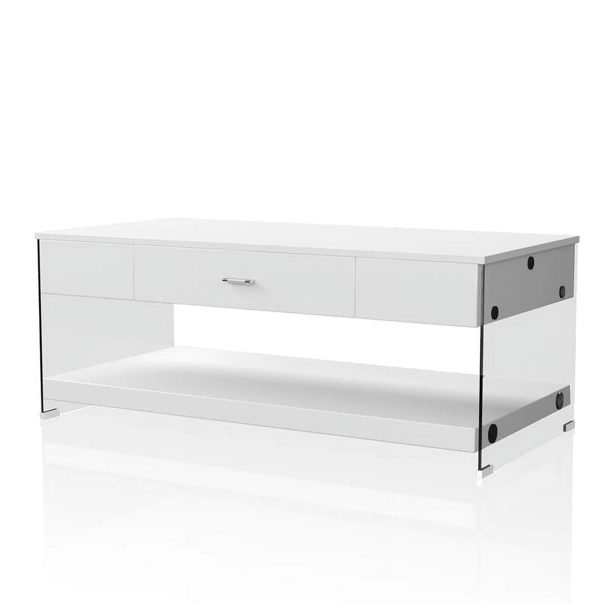 White Wood Storage Coffee Table S43509