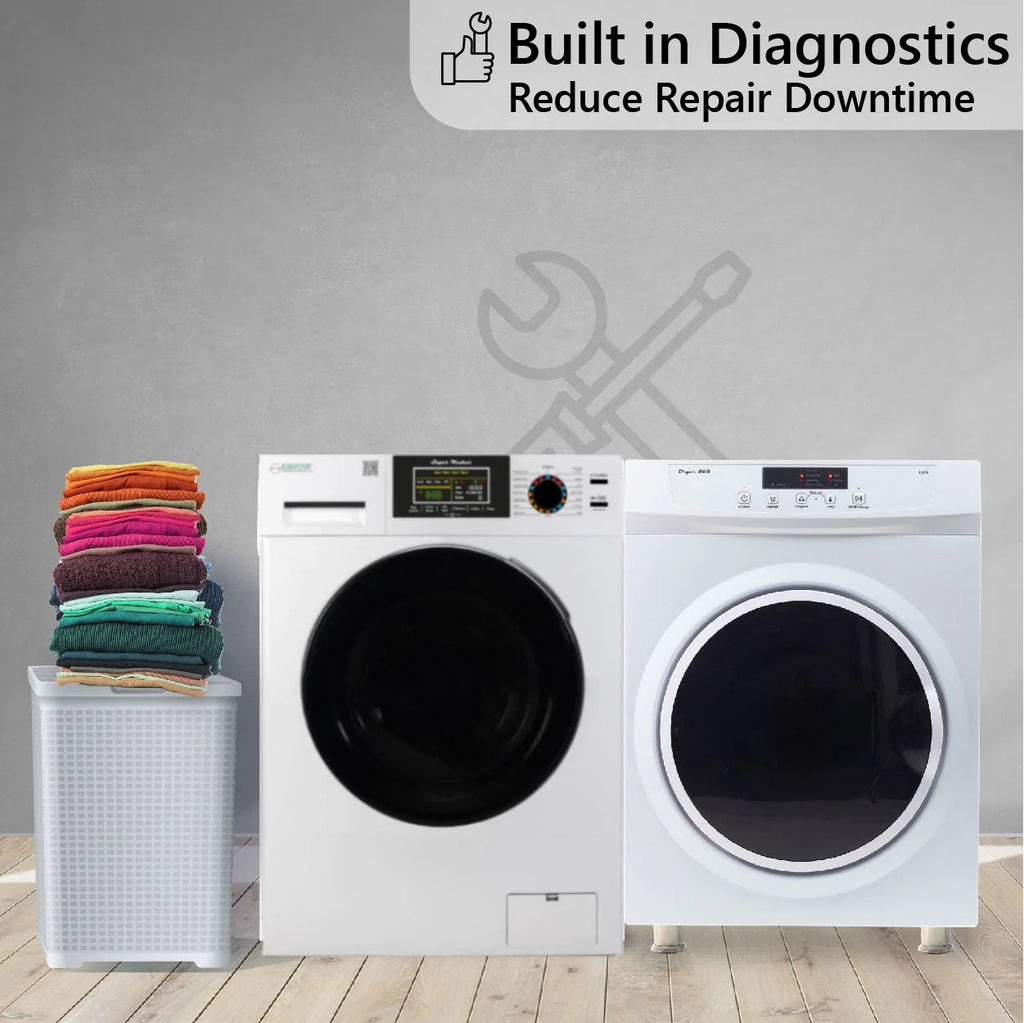 110V 18lbs Washer and 3.5cf Vented Sensor Dryer C1583