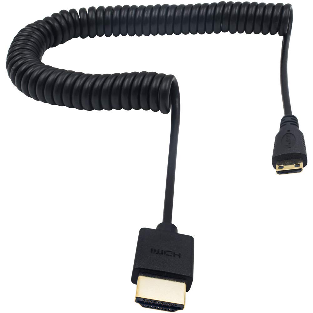 Mini HDMI to HDMI Coiled Cable 4K 1080p 3D 2.5M K469880
