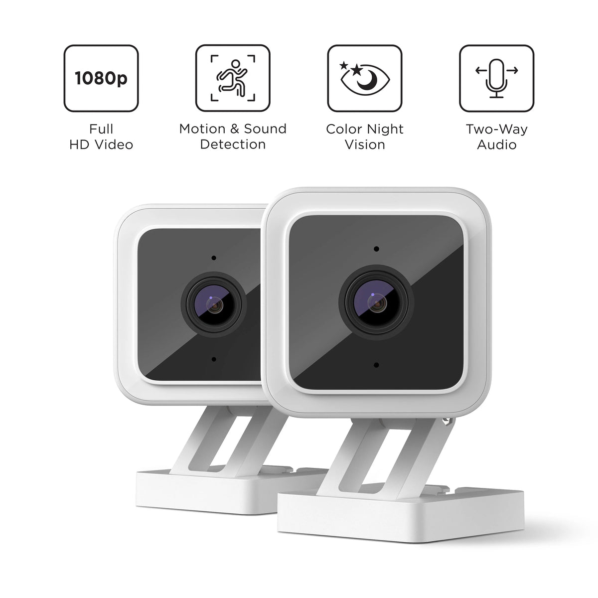 Indoor Camera 2-Pack Wired Security Camera with Motion & Sound Detection P223903