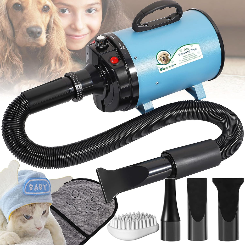 3.2HP Low Noise Pet Hair Force Dryer with 3 Nozzles P247348