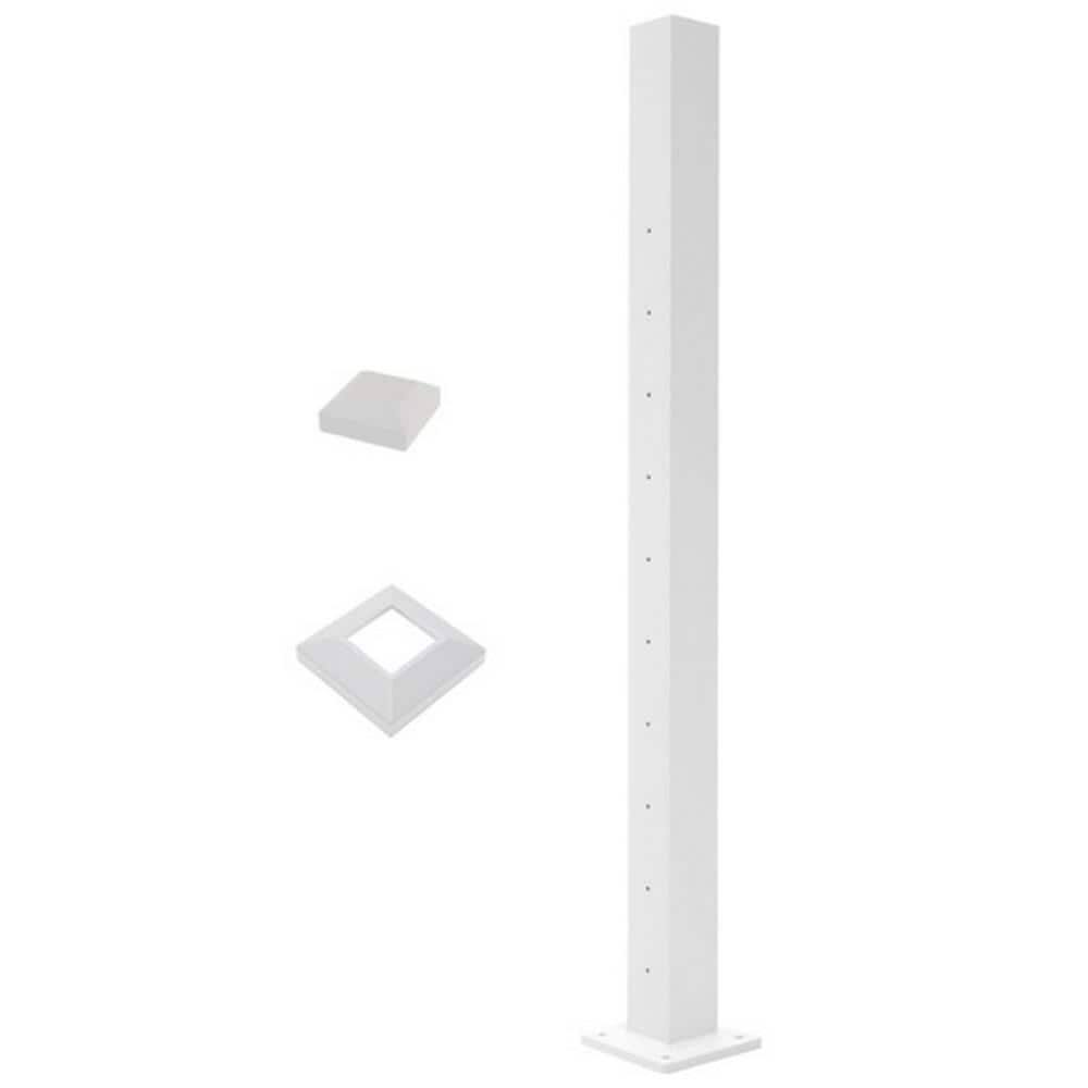 Textured White Cable Line Post S274245
