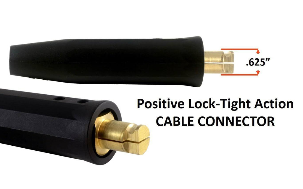 300 Amp Welding Ground Clamp Lead Assembly, #1 AWG Cable (100 Feet) O519