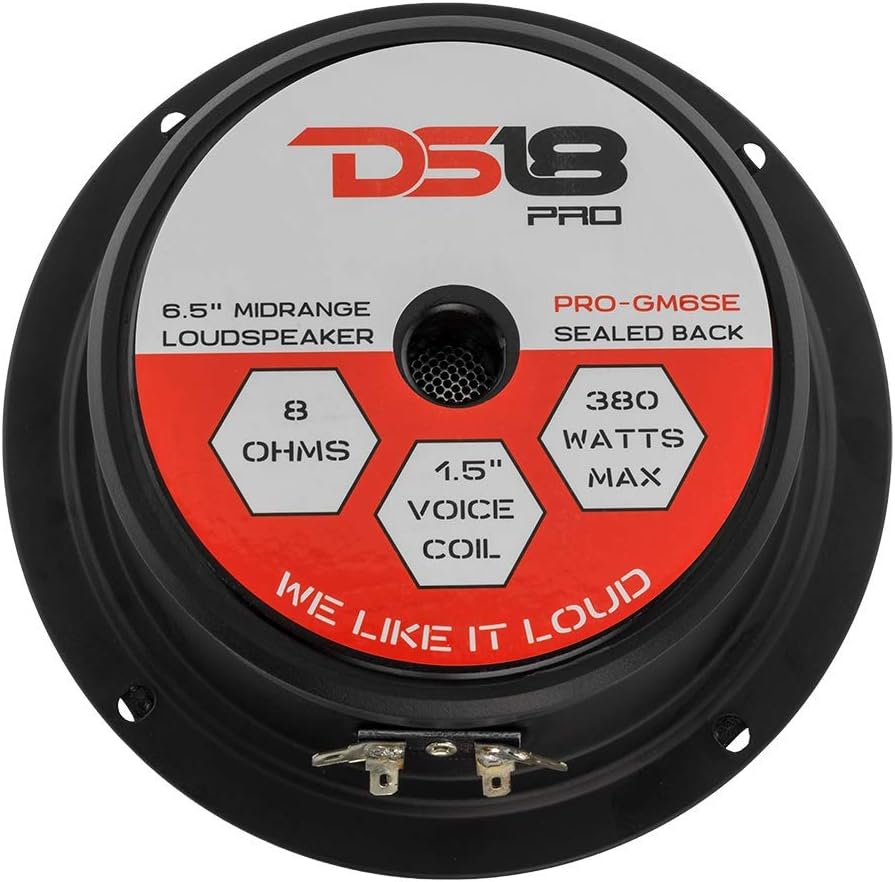 6.5 Midrange Sealed Back 380W Max 90W RMS 8 Ohms Car Speakers A60640