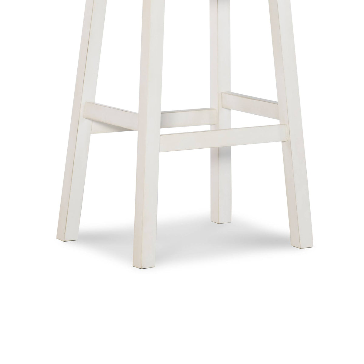 Black and White Wooden Barstool with Leatherette Seat X5557