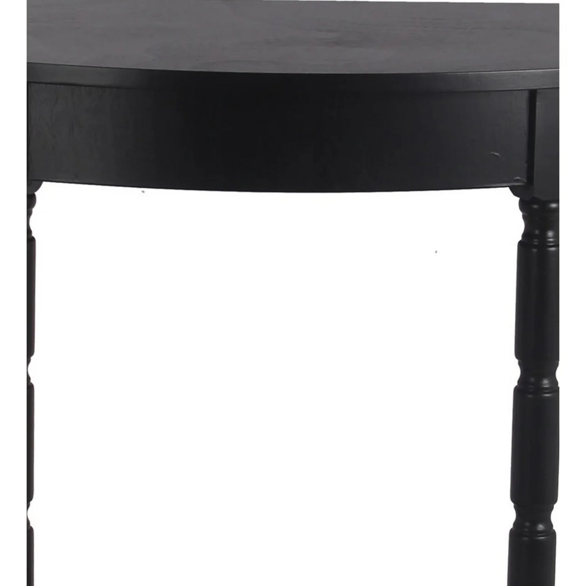 Gray Wooden Console Table with Open Shelf and Turned Legs L18506
