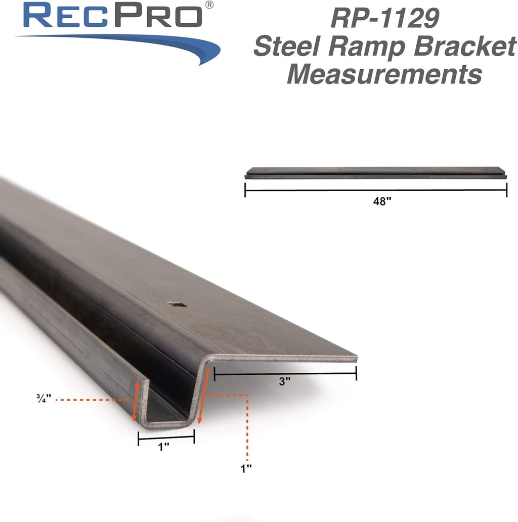 10ga Steel Heavy Duty Trailer Loading Ramps with Mounting Brackets, 5000lb Capacity, 2-Pack Ramp V35384