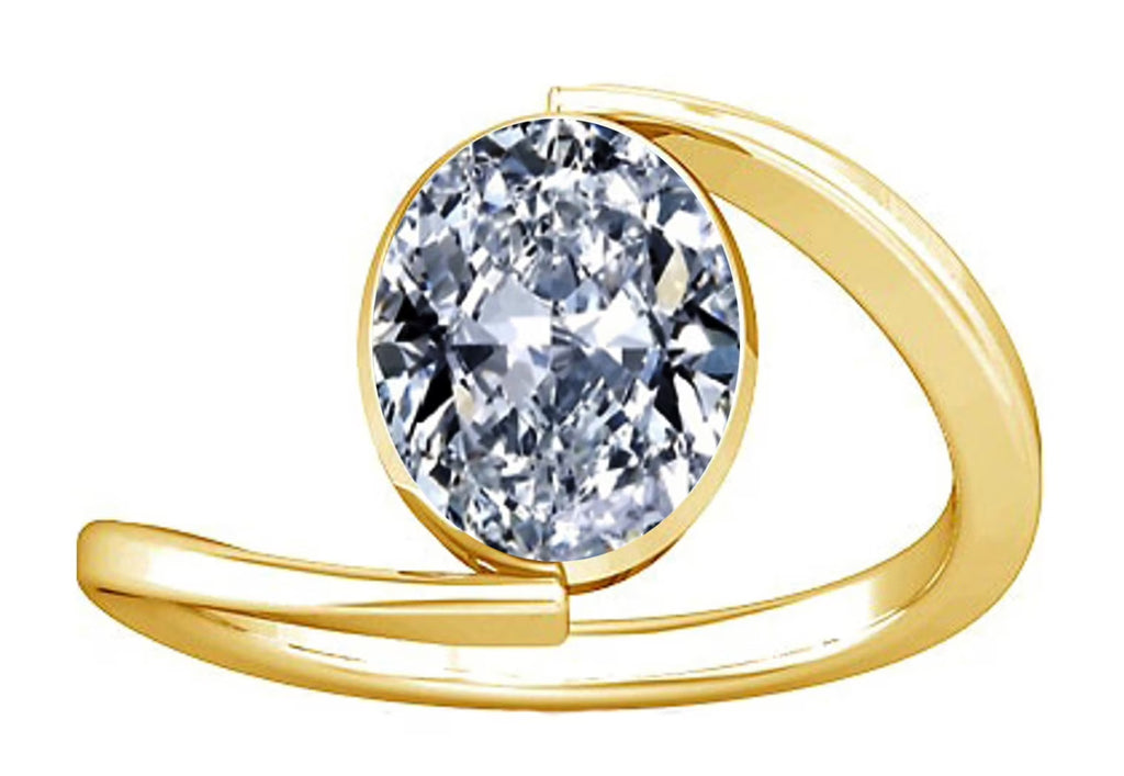 American Diamond Zircon Silver Ring C849