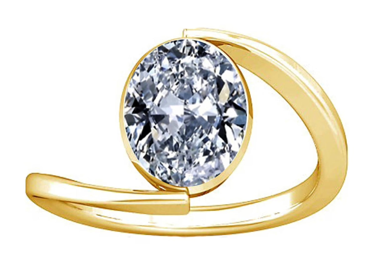 American Diamond Zircon Silver Ring C849
