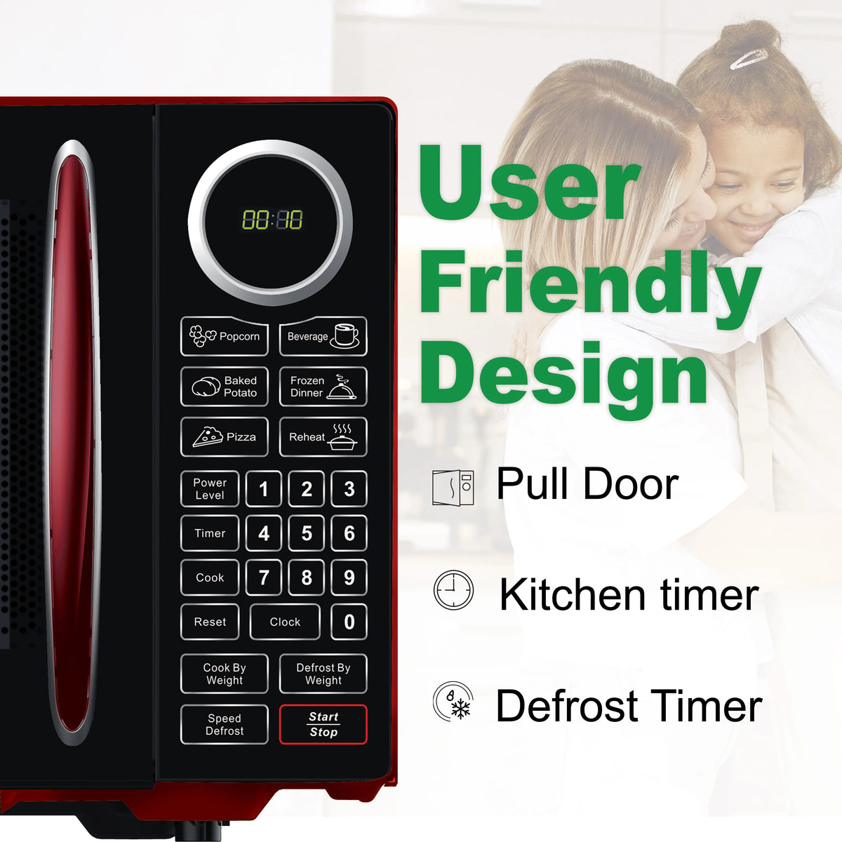 Red 0.9 cu ft Microwave R574040