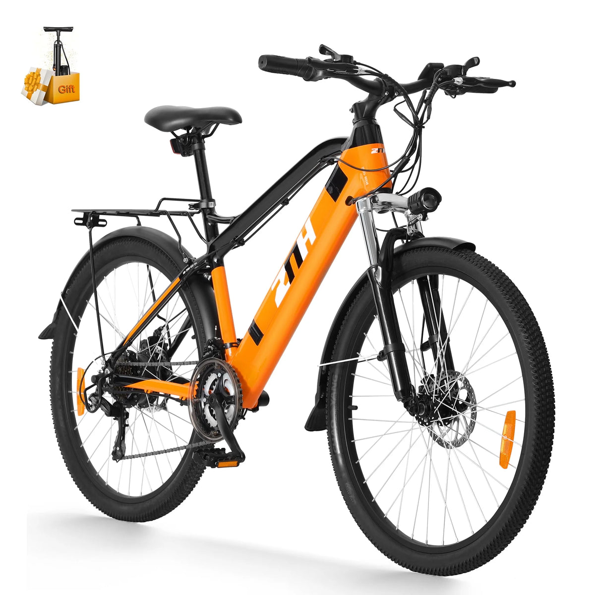 350W 26 Orange Electric Mountain Bike 21 Speed T935923