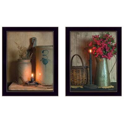 Black 2 Piece Picture Frame Photograph Print Set on Paper J94184