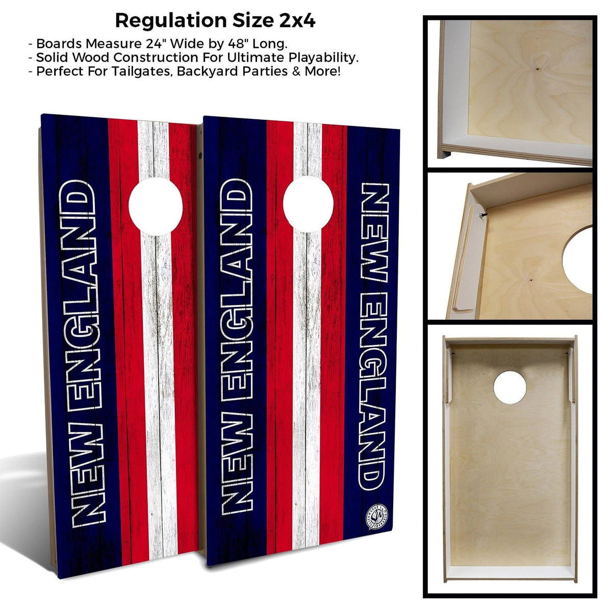 Solid Wood Cornhole Board Set, Multicolor L82535