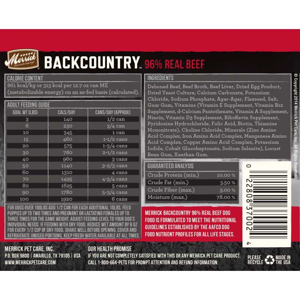 96% Real Beef Grain Free Canned Dog Food L434441