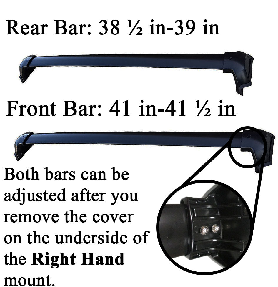 Black Aluminum Roof Rack Cross Bars Set of 2pcs X7760