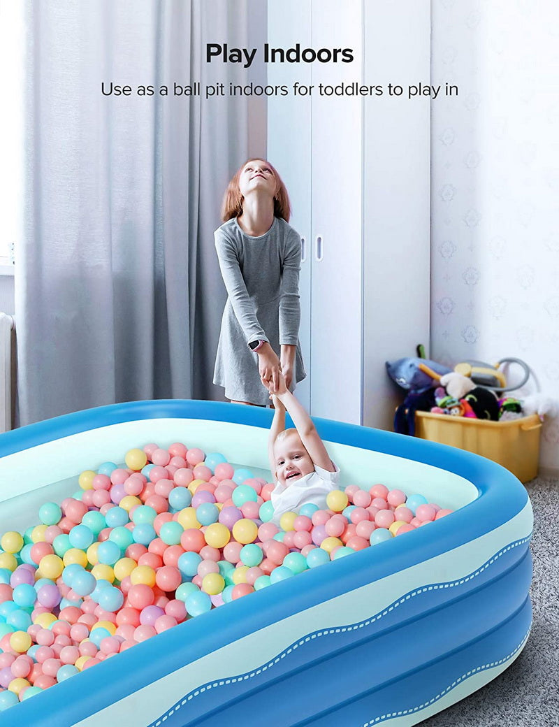 Inflatable Rectangular Swimming Pool 118" x 72" x 22" O348457