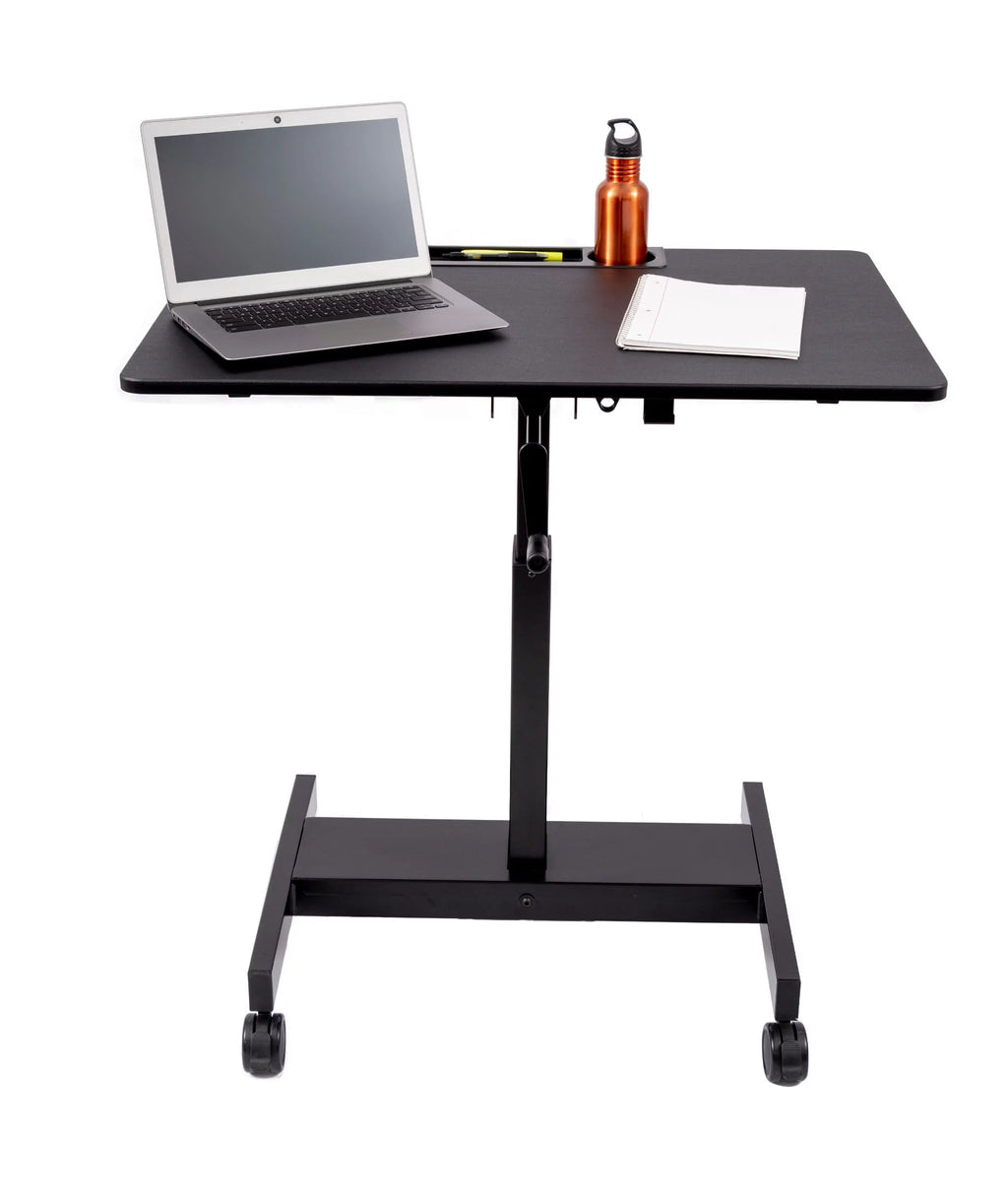 Adjustable Height Single Column Rolling Standing Desk G368