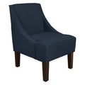 Navy Linen Accent Chair Z12501