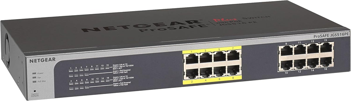 16-Port Gigabit Ethernet Unmanaged PoE Switch with 16 x PoE+ @ 183W K20592