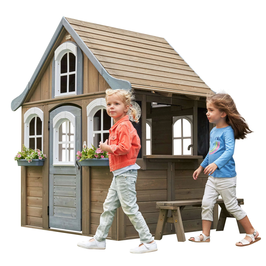 Wooden Outdoor Playhouse with Kitchen K825882