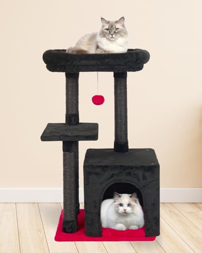 Grey Cat Tree with Scratching Posts A582776