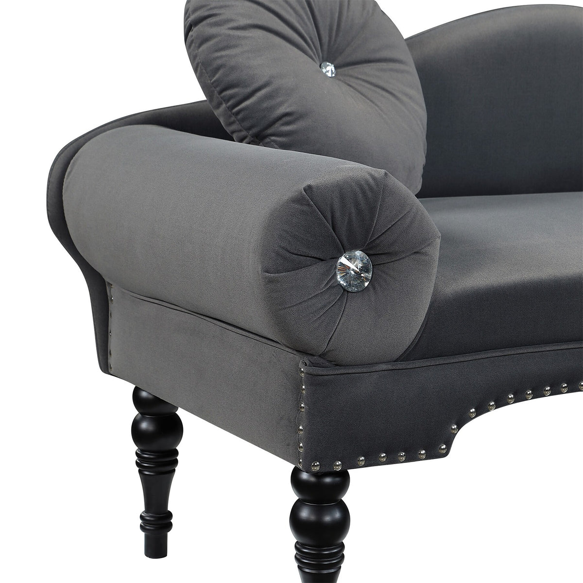 Grey Velvet Upholstered Sofa G9888