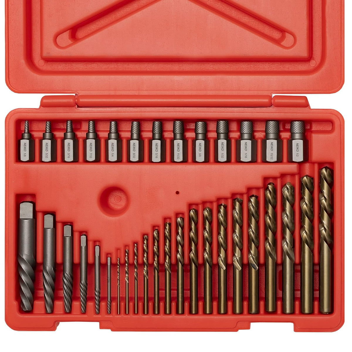 35 Pieces Screw Extractor Set with Left Hand Drill Bits N9353