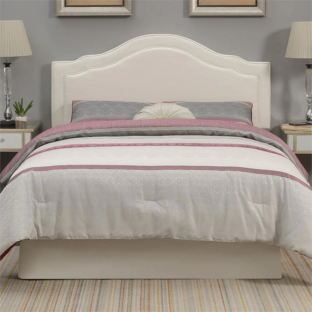 Cream Faux Leather Queen Headboard X75232