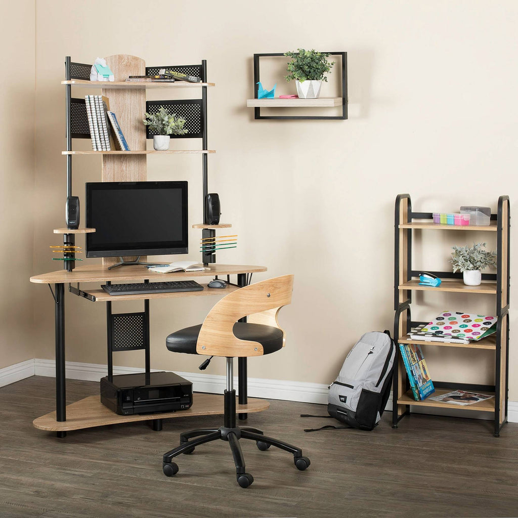 Arch Corner Computer Desk with Hutch / Tower V304888