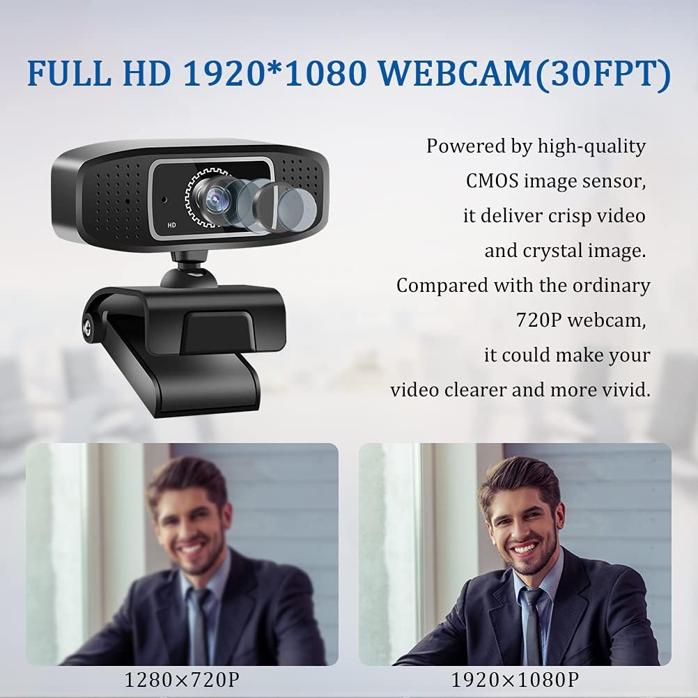 2 Pack 1080P Webcam with Built-in Microphone USB for PC Computer X112553