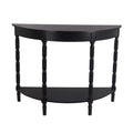 Gray Wooden Console Table with Open Shelf and Turned Legs L18506