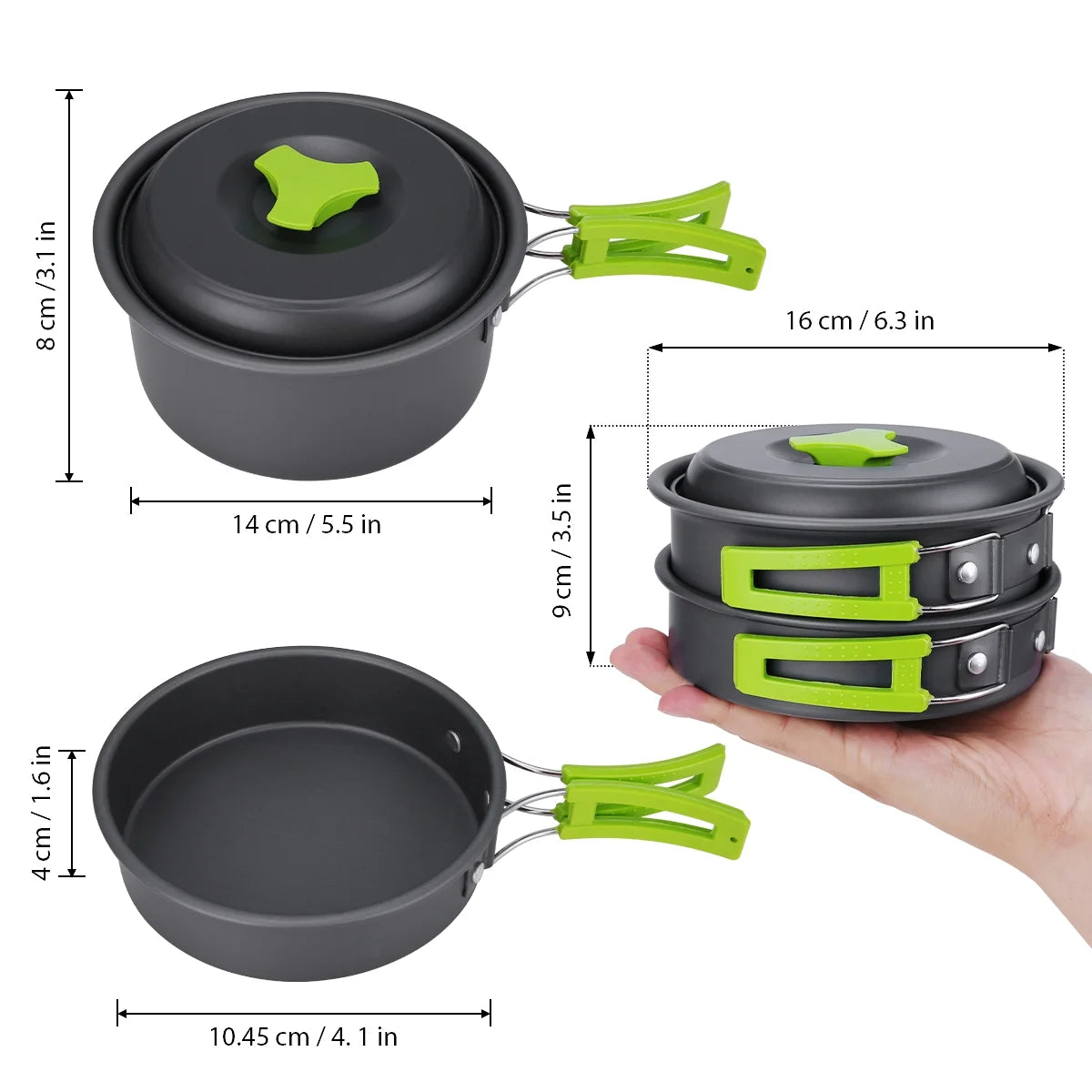 15 Pcs Non Stick Camping Cookware Set P153662