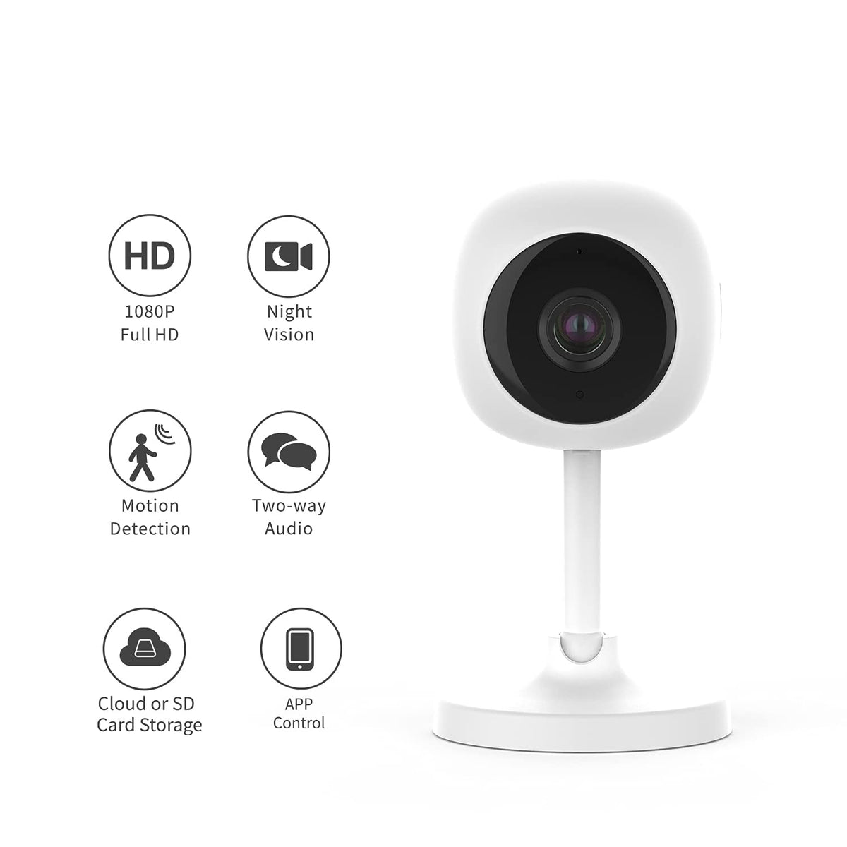 Wireless Home Security System 4 Pieces Kit with Indoor Camera and Motion Detector U43582