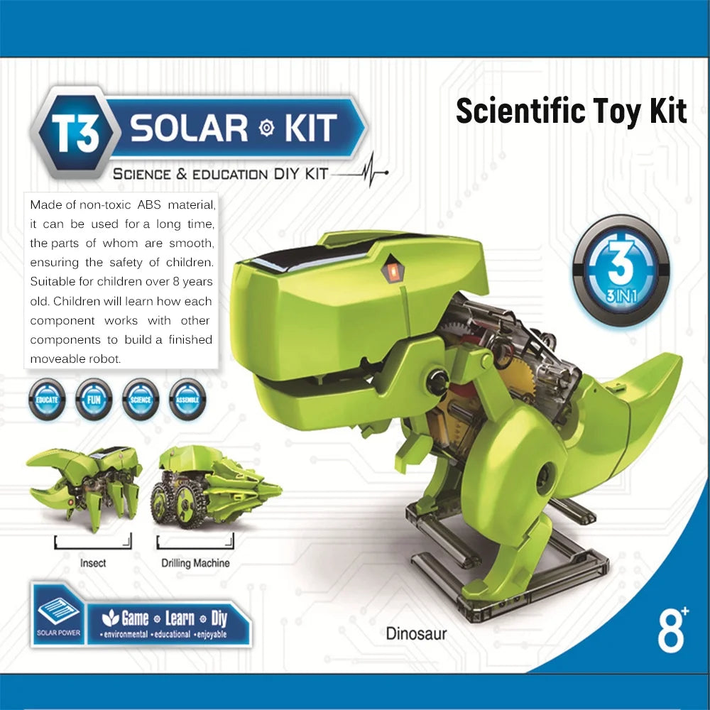 3 in 1 Solar Robot STEM Science Physics Experiment Assembly Model B20858