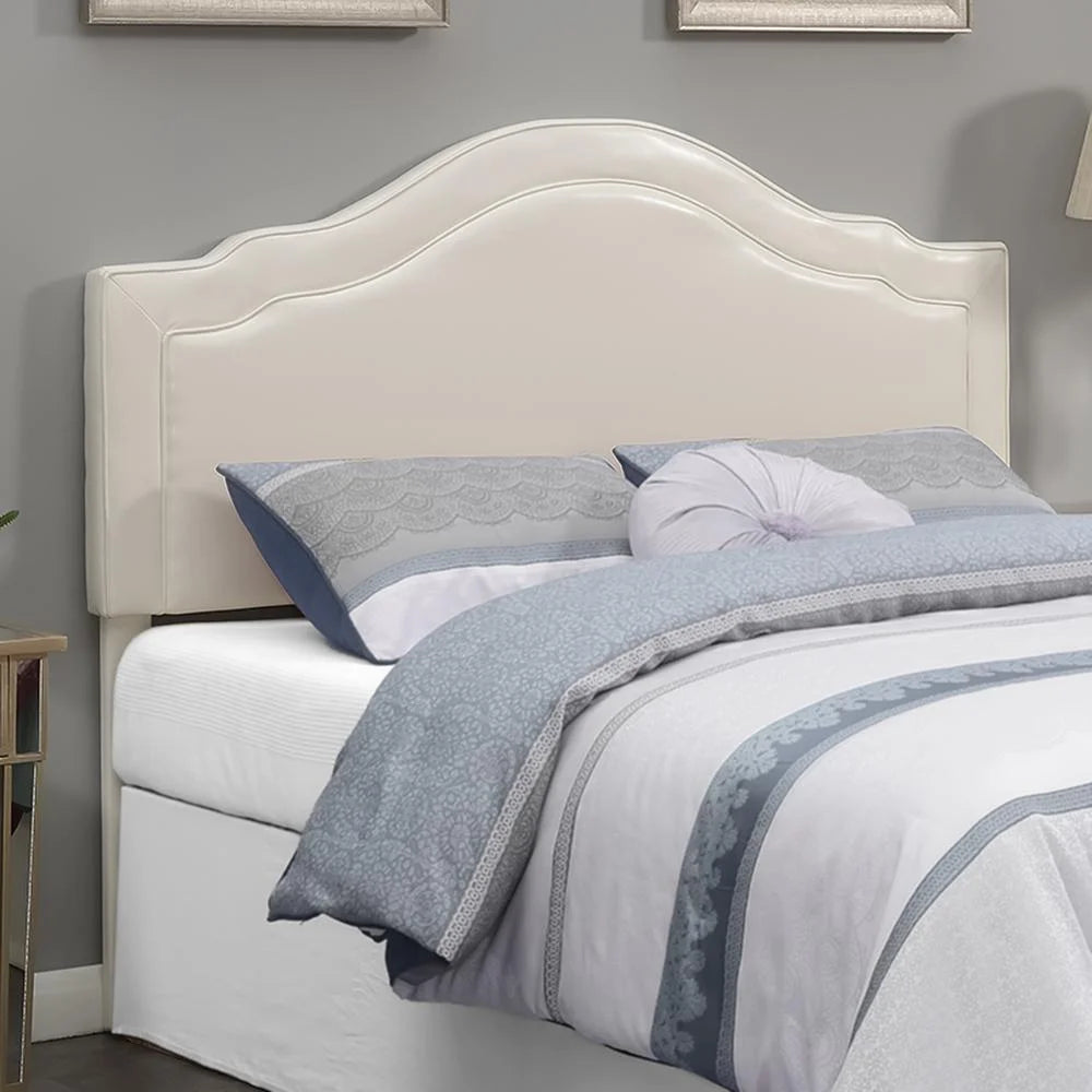 Cream Faux Leather Queen Headboard X75232