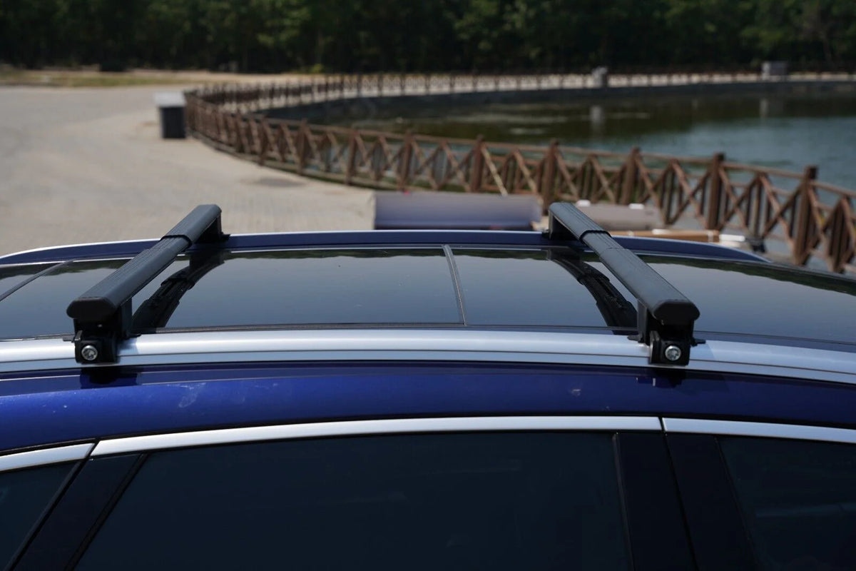 Silver Telescopic Roof Racks Cross Bars Luggage Carrier Set F745737
