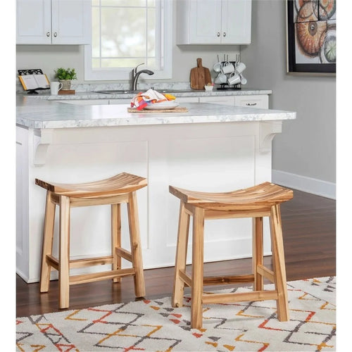 24" Wood Counter Stool U70258