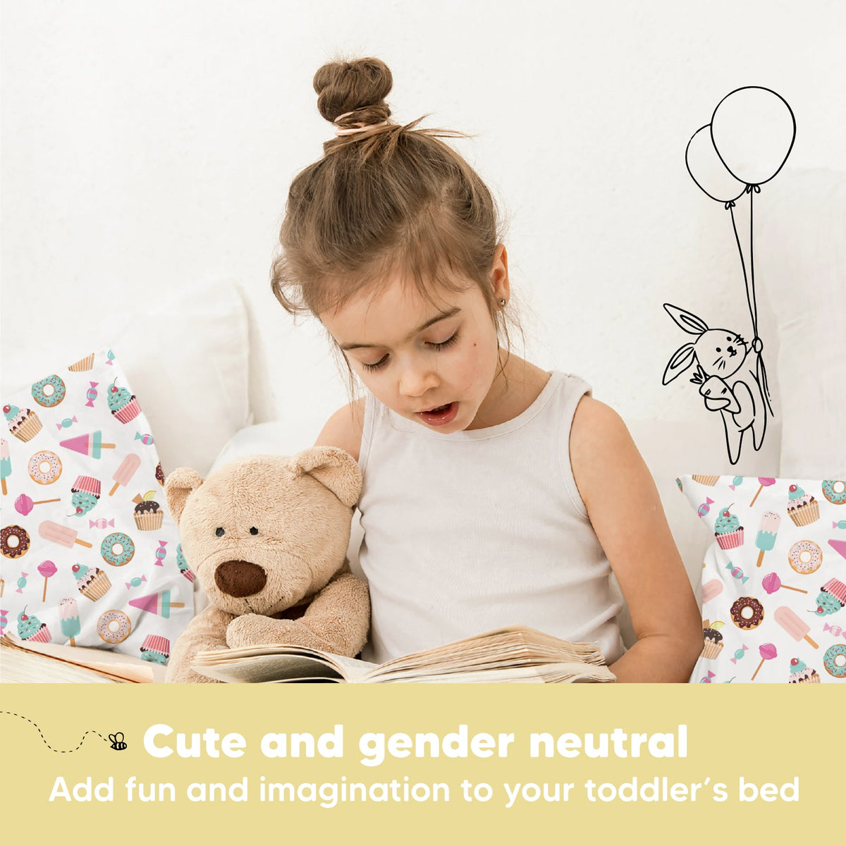 Toddler Pillow with Pillowcase, 13X18 Kids Travel Pillows A498449