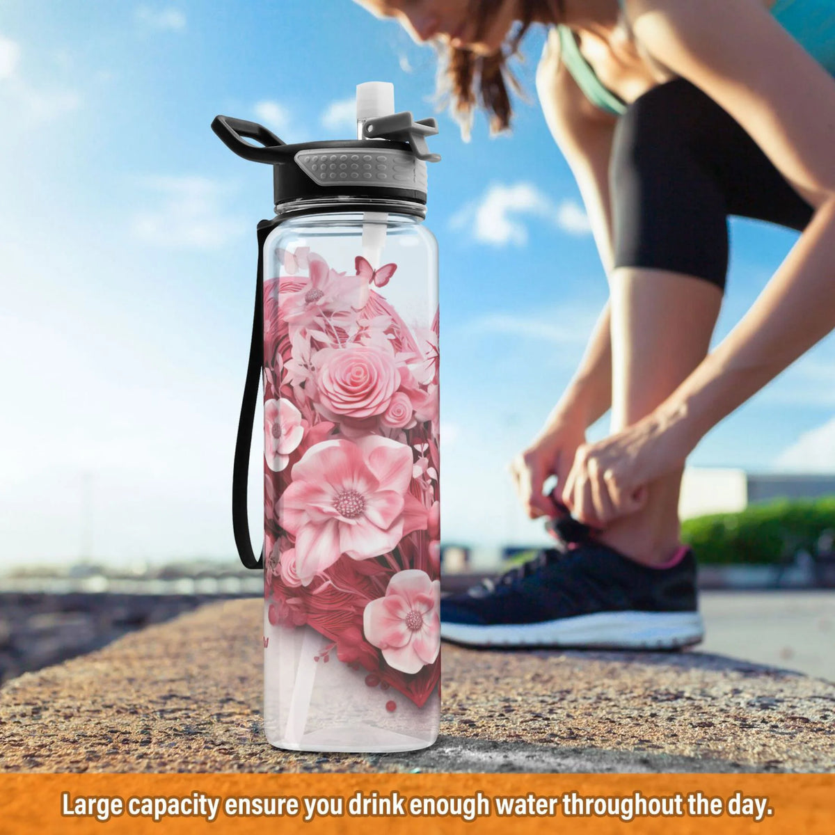 32oz Leakproof Tritan Water Bottle with Straw G99700