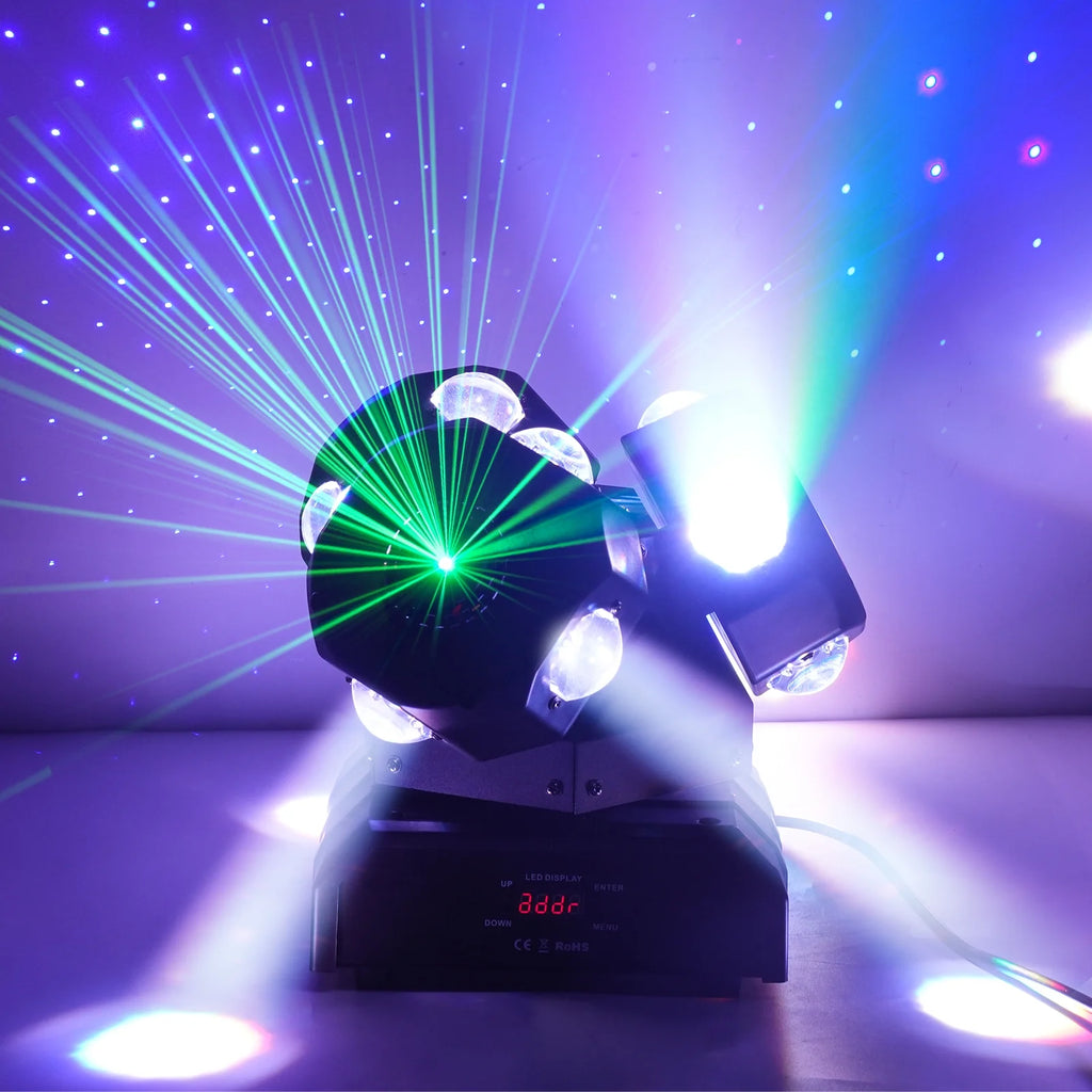 3 Head RGBW DMX512 LED Moving Head Stage Light O109