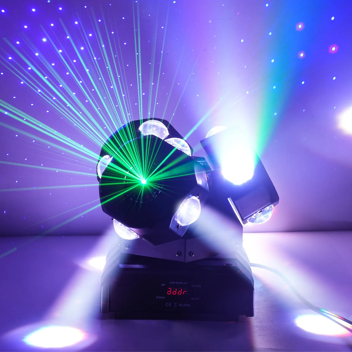 3 Head RGBW DMX512 LED Moving Head Stage Light O109