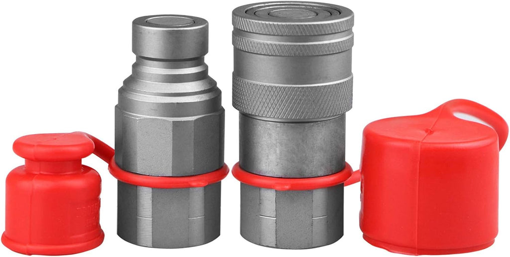 1/2 SAE Flat Face Hydraulic Quick Connect Couplers, ISO 16028, Pack of 2 R1947