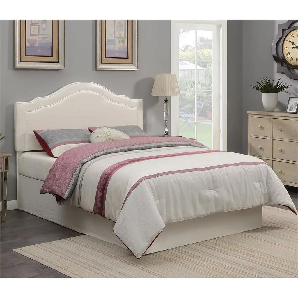 Cream Faux Leather Queen Headboard X75232