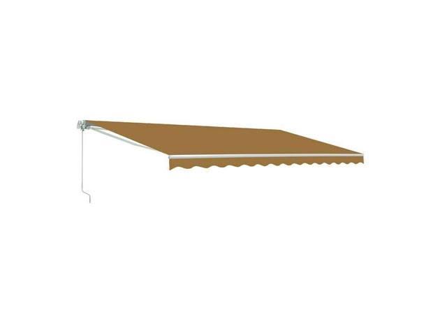 Sand Color Retractable Patio Awning 13 x 10 ft Canopy J973