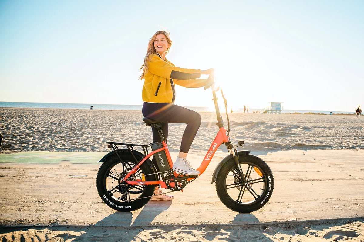 750W 20" Fat Tire Folding Step-Thru Electric Bike A33707