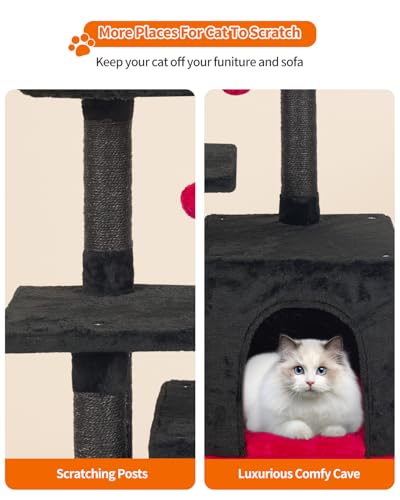 Grey Cat Tree with Scratching Posts A582776