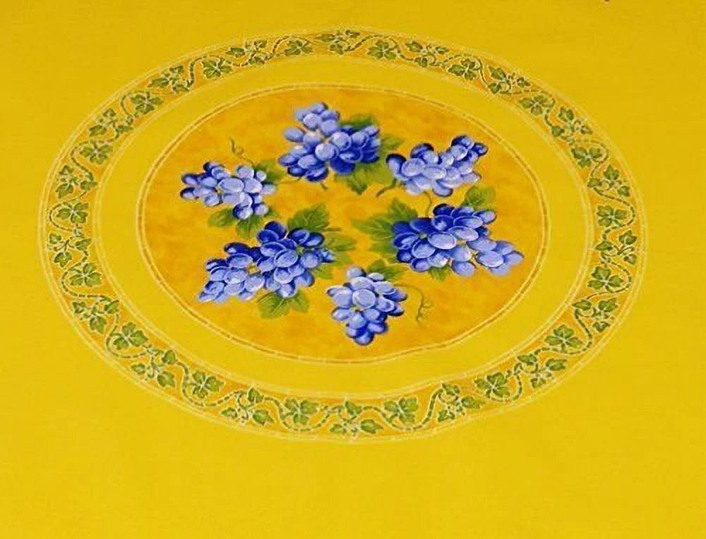 70" Round Coated Cotton Tablecloth D1872