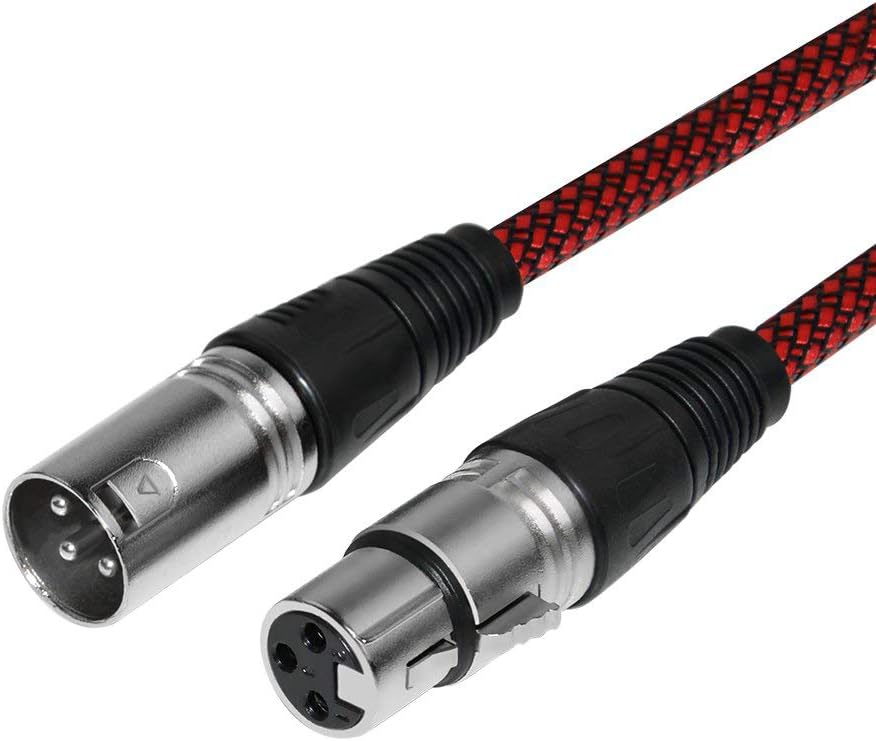 10Pack 6ft Nylon Braided XLR Male to Female Microphone Cable X724309
